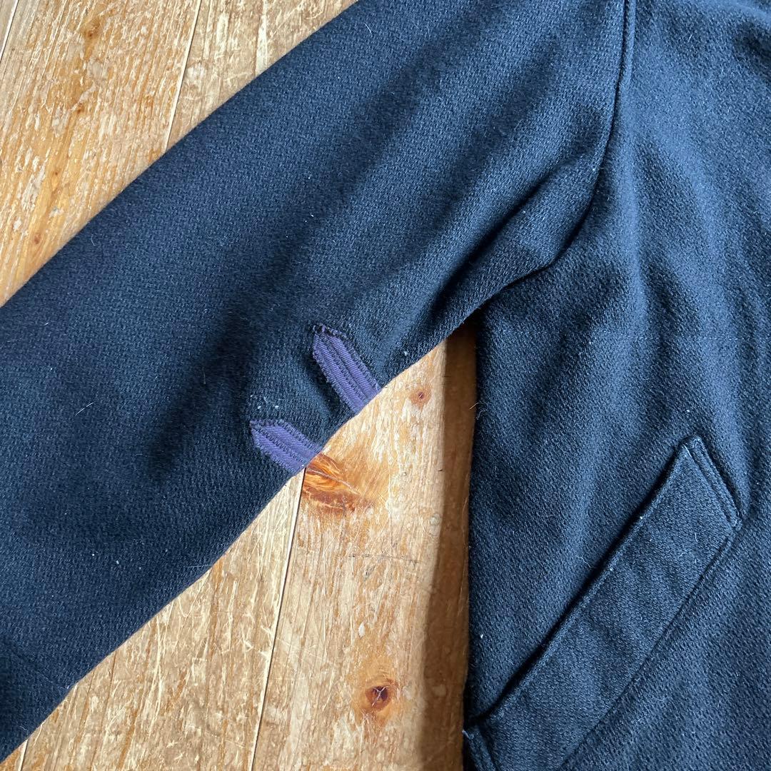 キャピタル　黒いウールダブルブレストピーコート