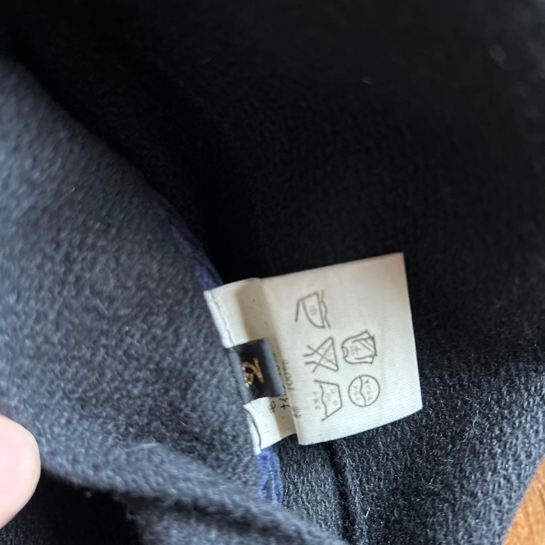 キャピタル　黒いウールダブルブレストピーコート