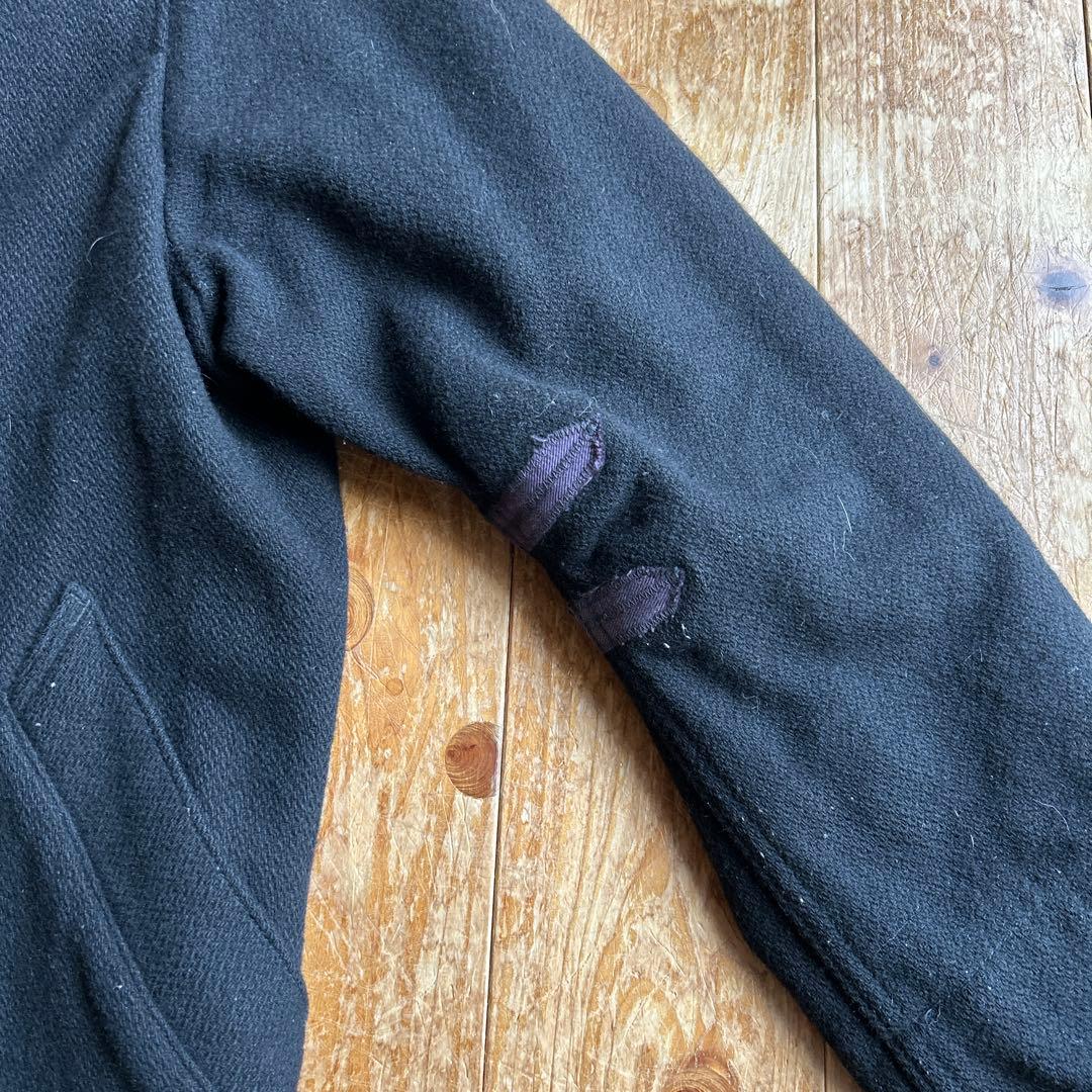 キャピタル　黒いウールダブルブレストピーコート