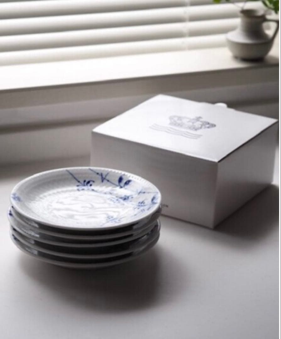 ロイヤルコペンハーゲン ブルー プレート5枚セット【新品未使用】15㎝