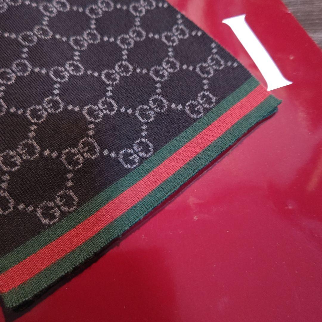 ❤極美品箱付き❤GUCCI マフラー ストール スカーフ❤黒グレー❤