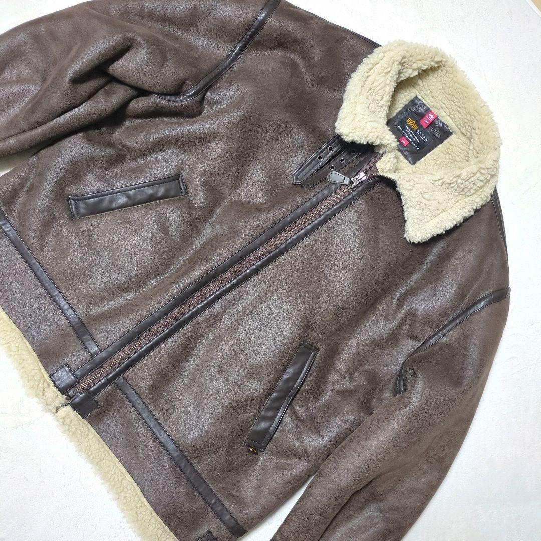 美品 ALPHA B-3 フライトジャケット 4XL フェイクムートン