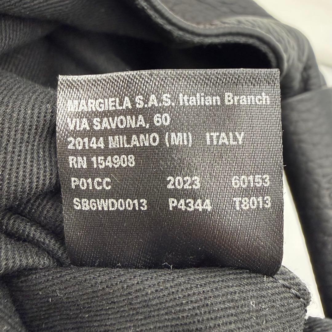 【未使用】MM6 メゾンマルジェラ レザーミニジャパニーズ トートバッグ 黒