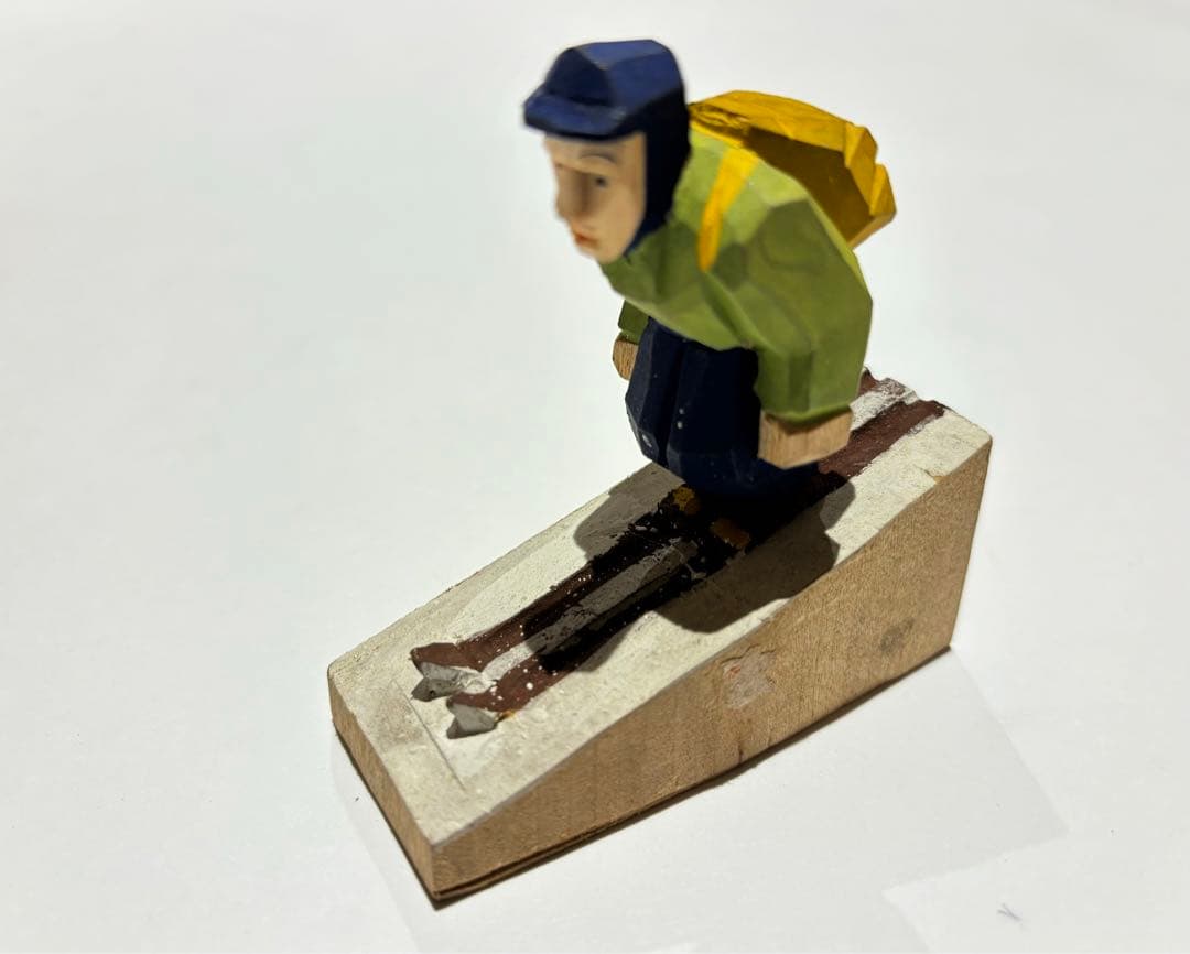 「農民美術 農民人形スキー」木彫り 1体|長野県 伝統美術品 手工芸品 山本鼎