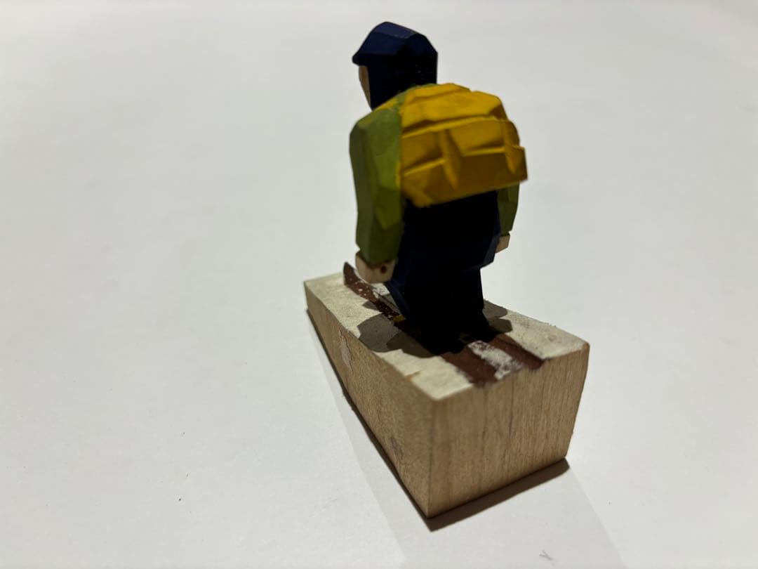 「農民美術 農民人形スキー」木彫り 1体|長野県 伝統美術品 手工芸品 山本鼎