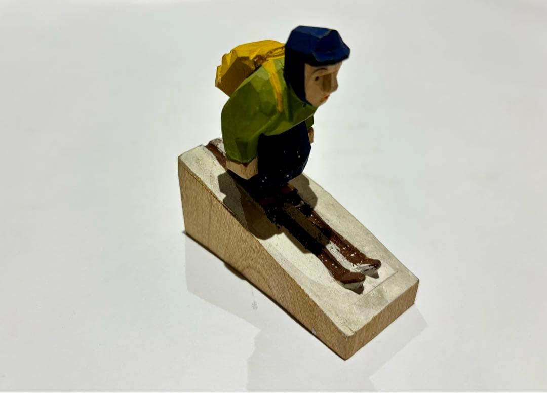 「農民美術 農民人形スキー」木彫り 1体|長野県 伝統美術品 手工芸品 山本鼎