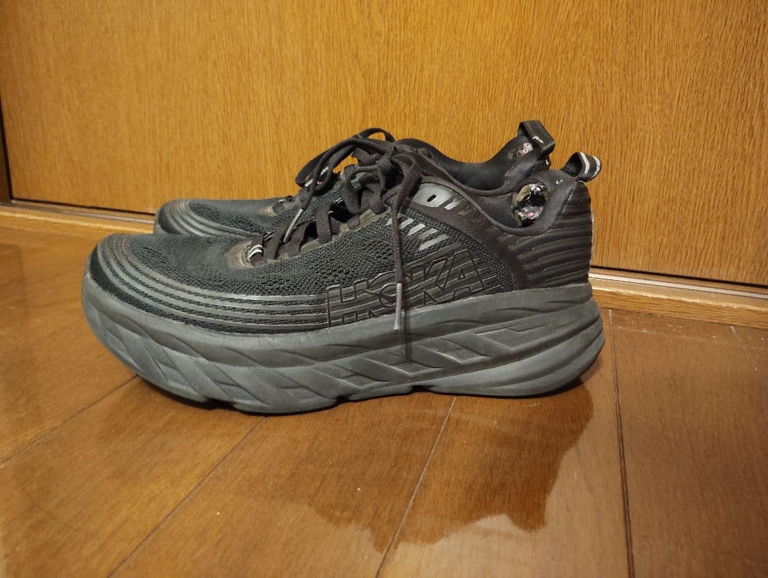 HOKA ONE ONE ボンダイ6ワイド 23.5センチ黒スニーカーホカ