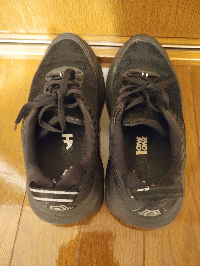 HOKA ONE ONE ボンダイ6ワイド 23.5センチ黒スニーカーホカ