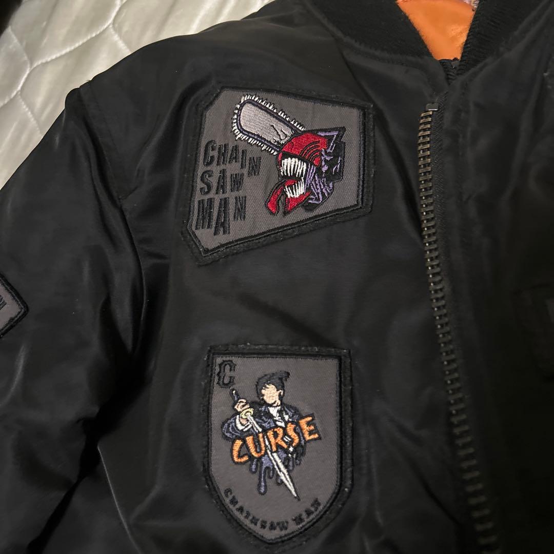 AVIREX MA-1ジャケット ブラック　チェンソーマンコラボ