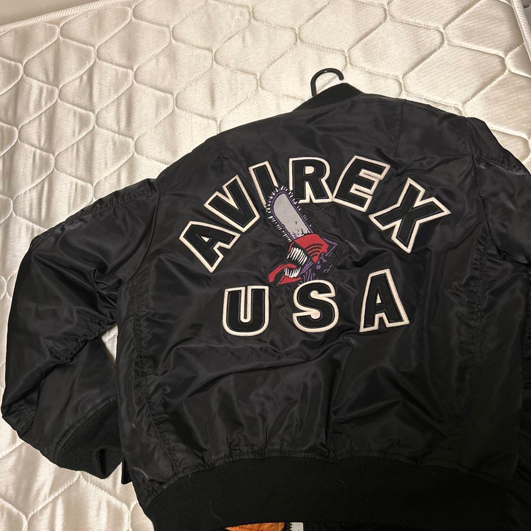 AVIREX MA-1ジャケット ブラック　チェンソーマンコラボ