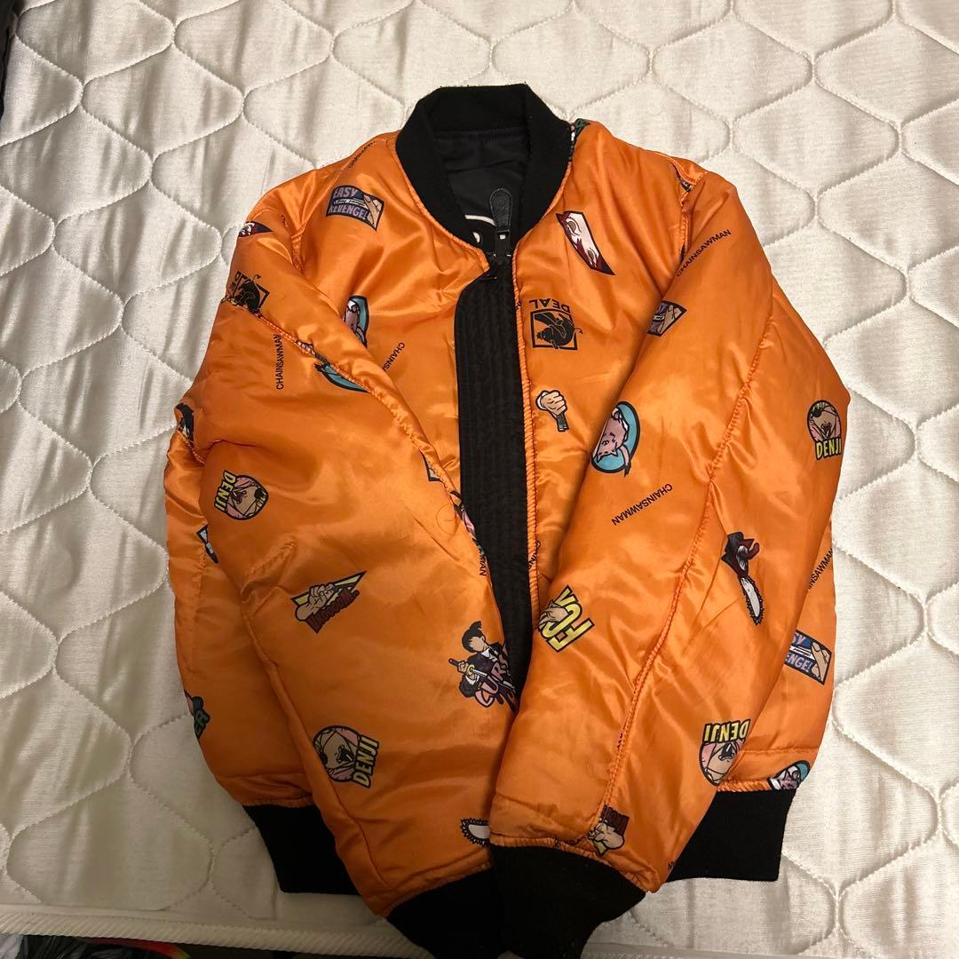 AVIREX MA-1ジャケット ブラック　チェンソーマンコラボ