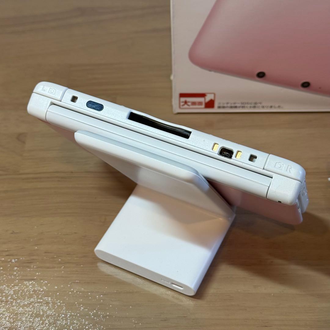 6-029 ニンテンドー3DS LL ピンク×ホワイト 箱付き