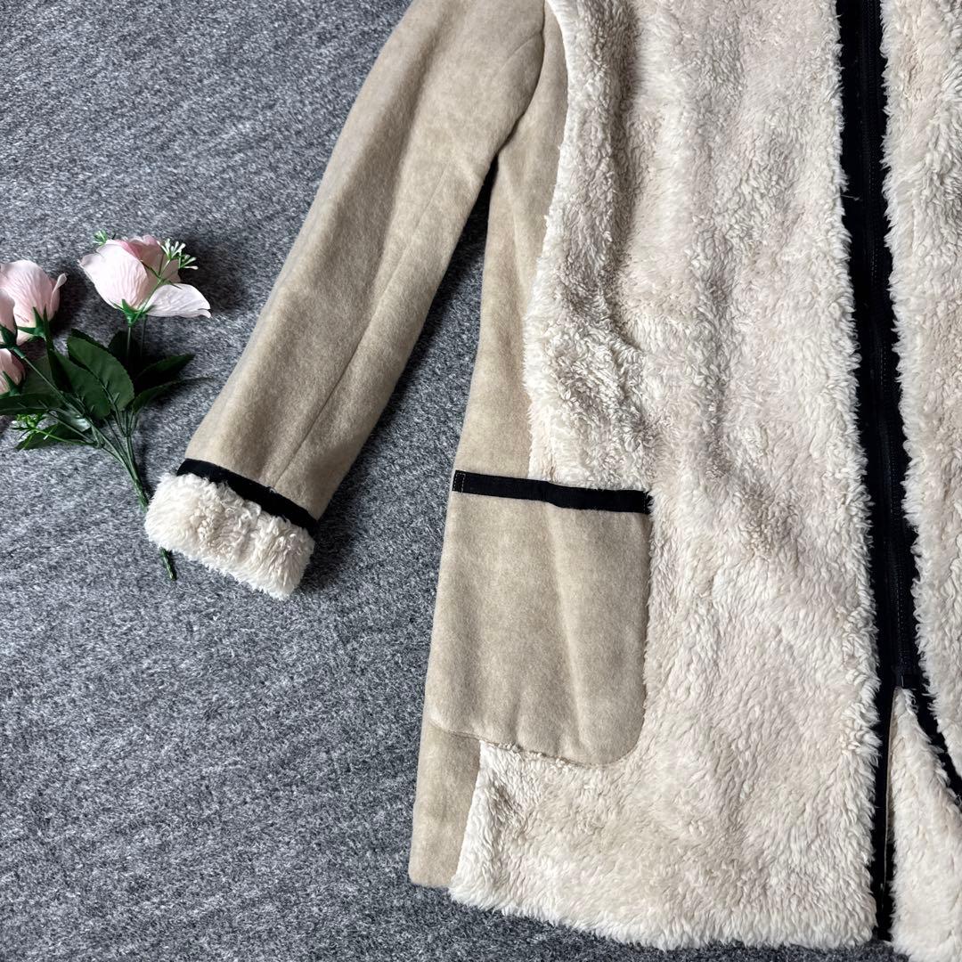 新品　RITSUKO SHIRAHAMA ノーカラーコート　ベージュ　1