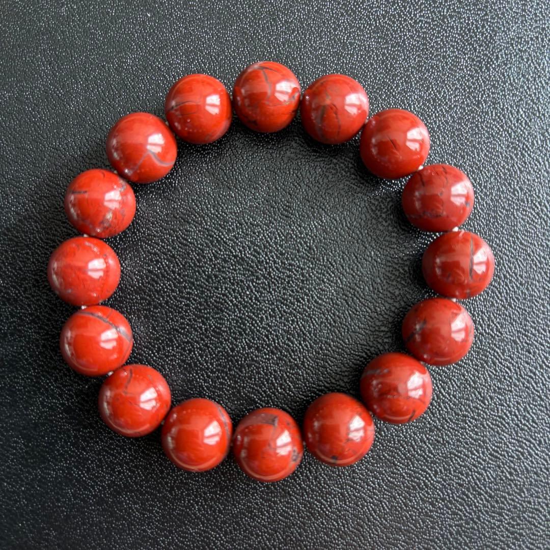 あ*こ様 佐渡赤玉石　約13ミリ　ブレスレット