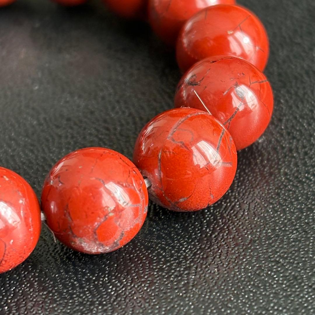 あ*こ様 佐渡赤玉石　約13ミリ　ブレスレット
