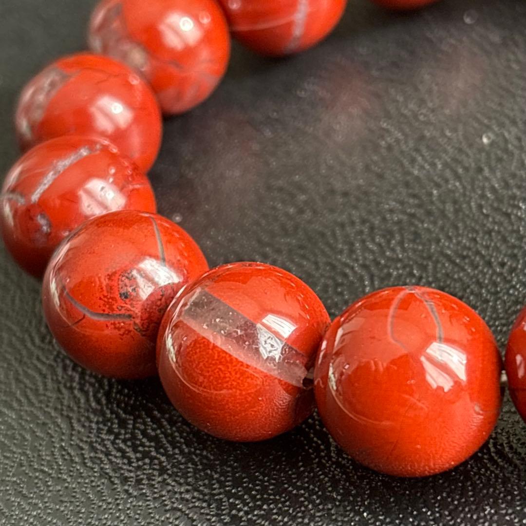 あ*こ様 佐渡赤玉石　約13ミリ　ブレスレット
