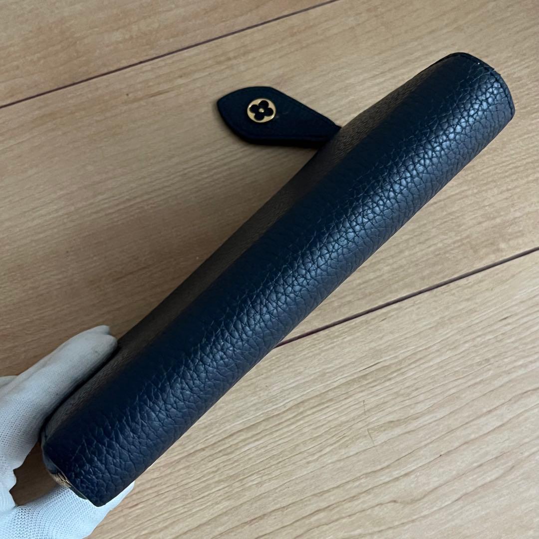 LOUISVUITTON ルイヴィトン 長財布 ブルー 青色 レザー ロゴ