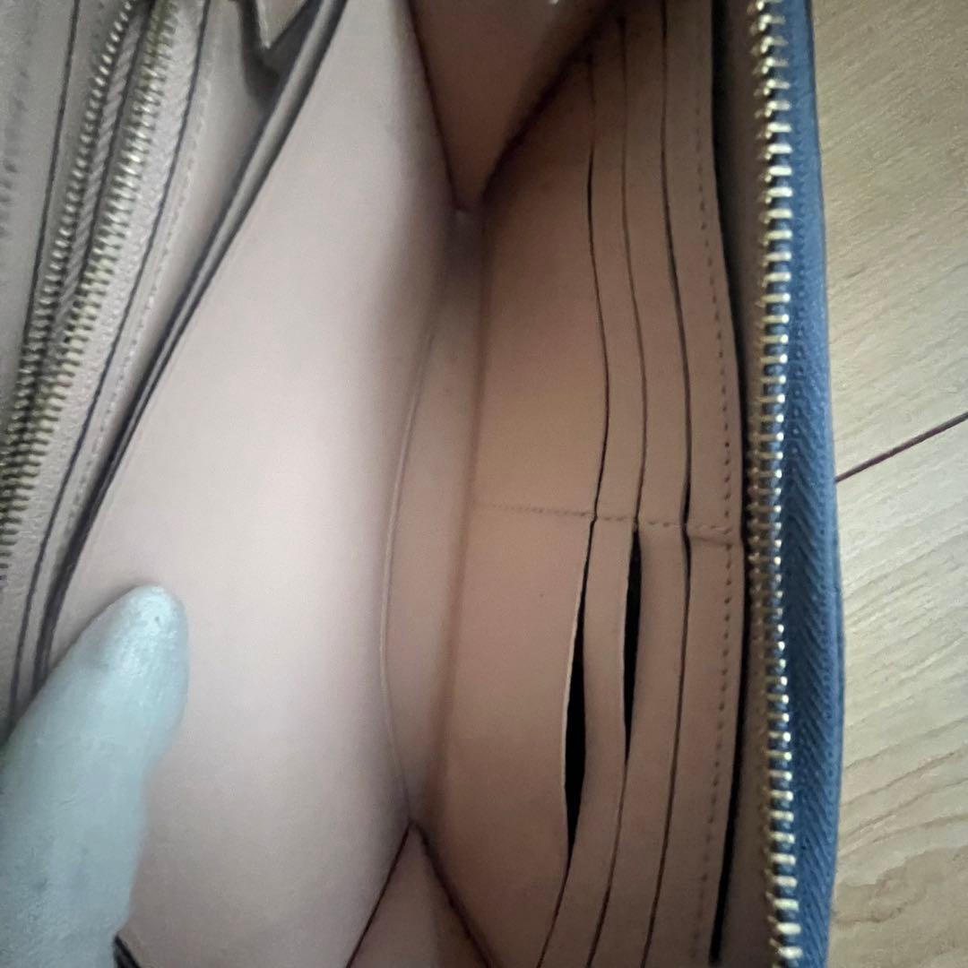 LOUISVUITTON ルイヴィトン 長財布 ブルー 青色 レザー ロゴ