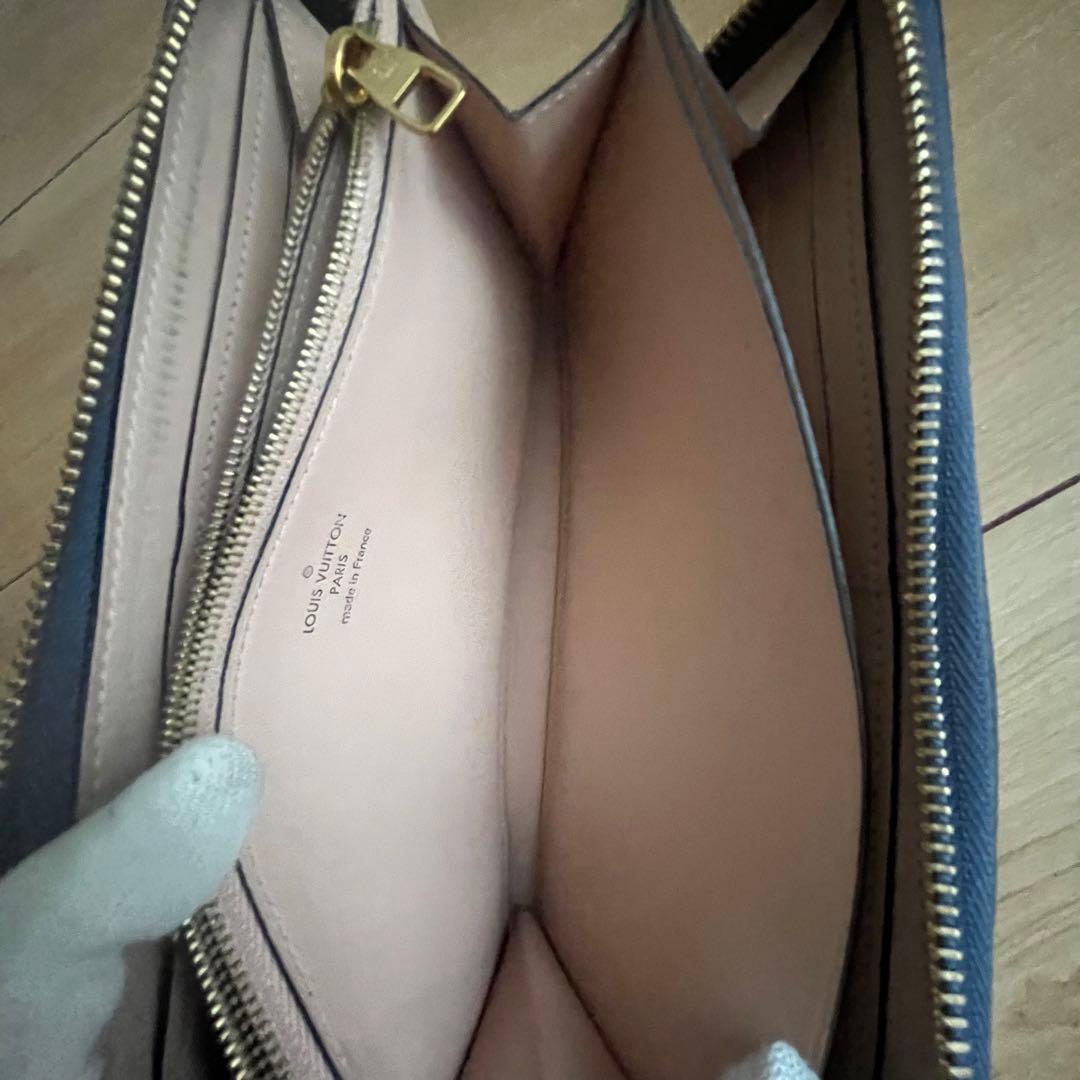 LOUISVUITTON ルイヴィトン 長財布 ブルー 青色 レザー ロゴ