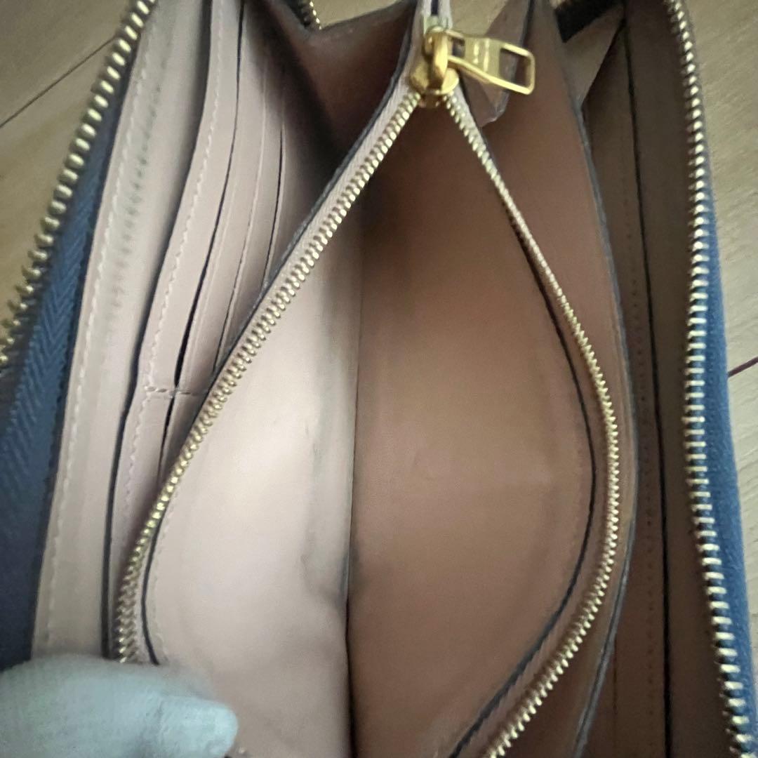 LOUISVUITTON ルイヴィトン 長財布 ブルー 青色 レザー ロゴ