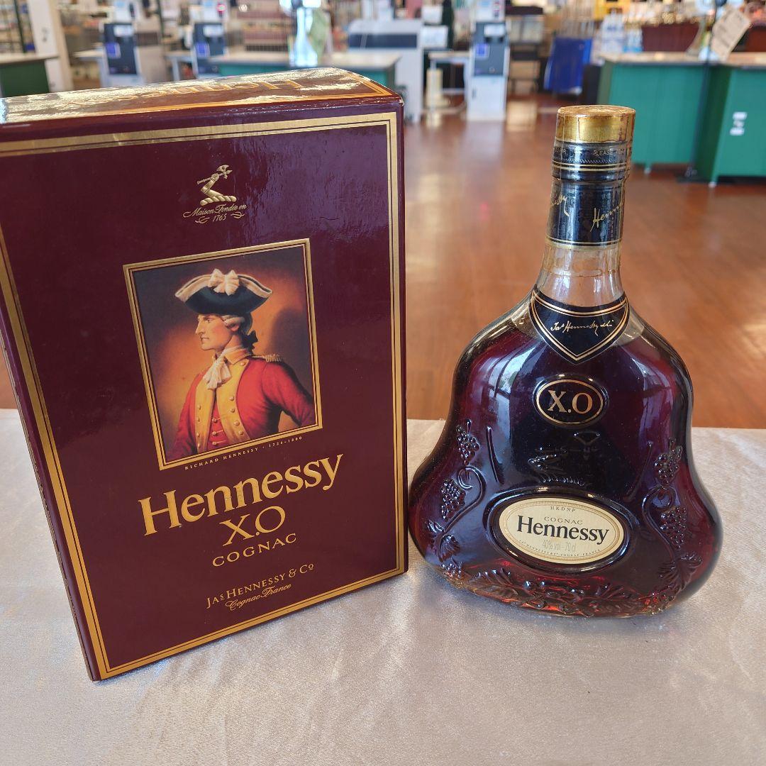 金キャップ　ヘネシー　XO COGNAC　700ml　40%　ブランデー　箱付