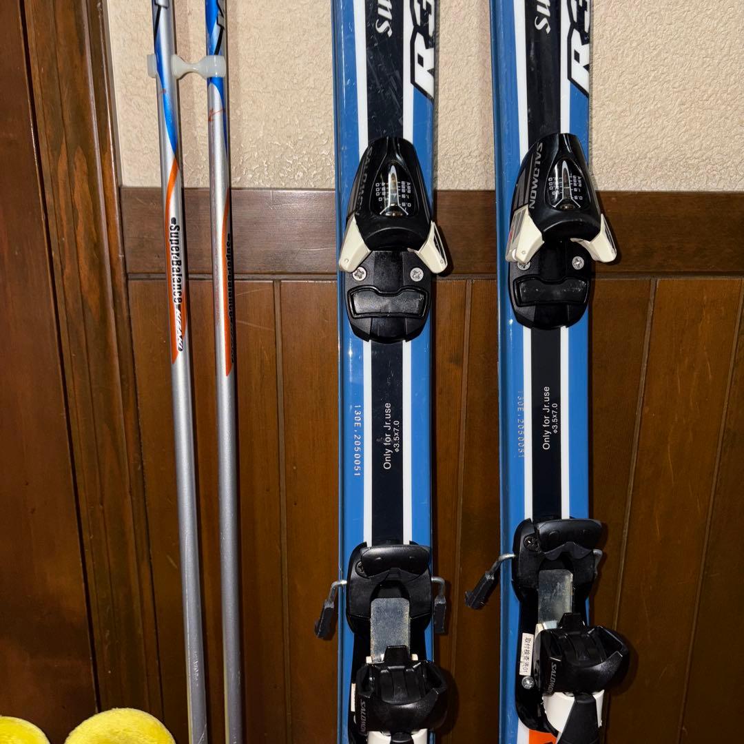 子ども用スキー3点セット Swallow 130cm チューンナップ済み袋付き