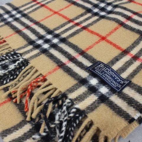 ◇Burberry チェック柄 マフラー2本 100%ラムウール ノバチェック