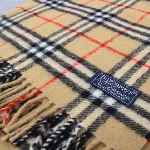 ◇Burberry チェック柄 マフラー2本 100%ラムウール ノバチェック