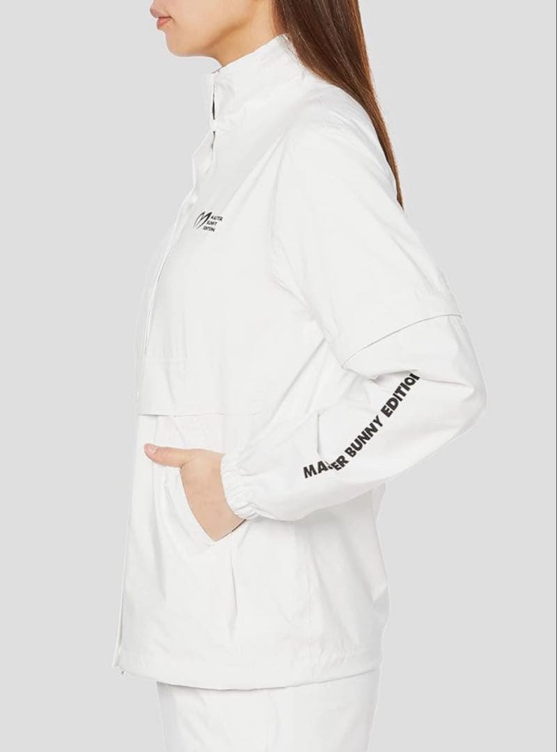 新品 パーリーゲイツ マスターバニー レインウェア セットアップ ホワイト 2