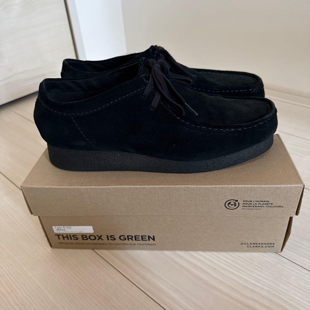 Clarks ブラック スエード モカシン