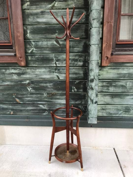 ★秋田木工akimoku曲木ポールハンガー/コートスタンド傘立て