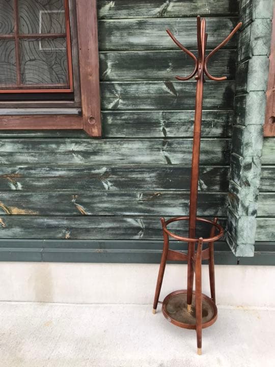 ★秋田木工akimoku曲木ポールハンガー/コートスタンド傘立て