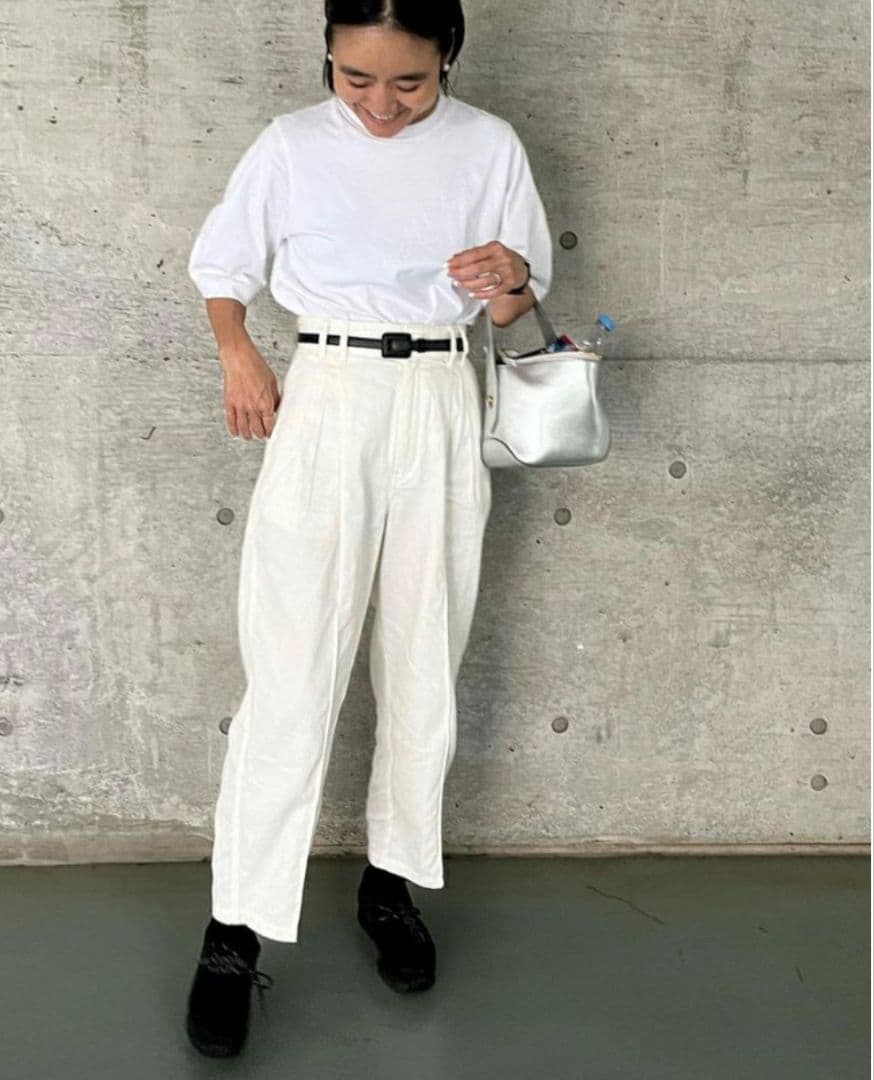 【COUDRE 】レザーベルト　CD132　黒　SIZE:S 　金子綾