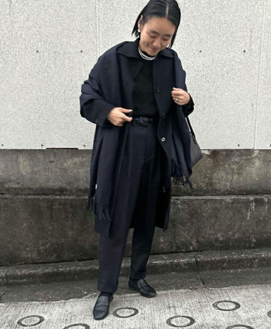 【COUDRE 】レザーベルト　CD132　黒　SIZE:S 　金子綾