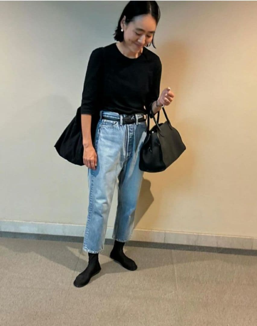 【COUDRE 】レザーベルト　CD132　黒　SIZE:S 　金子綾