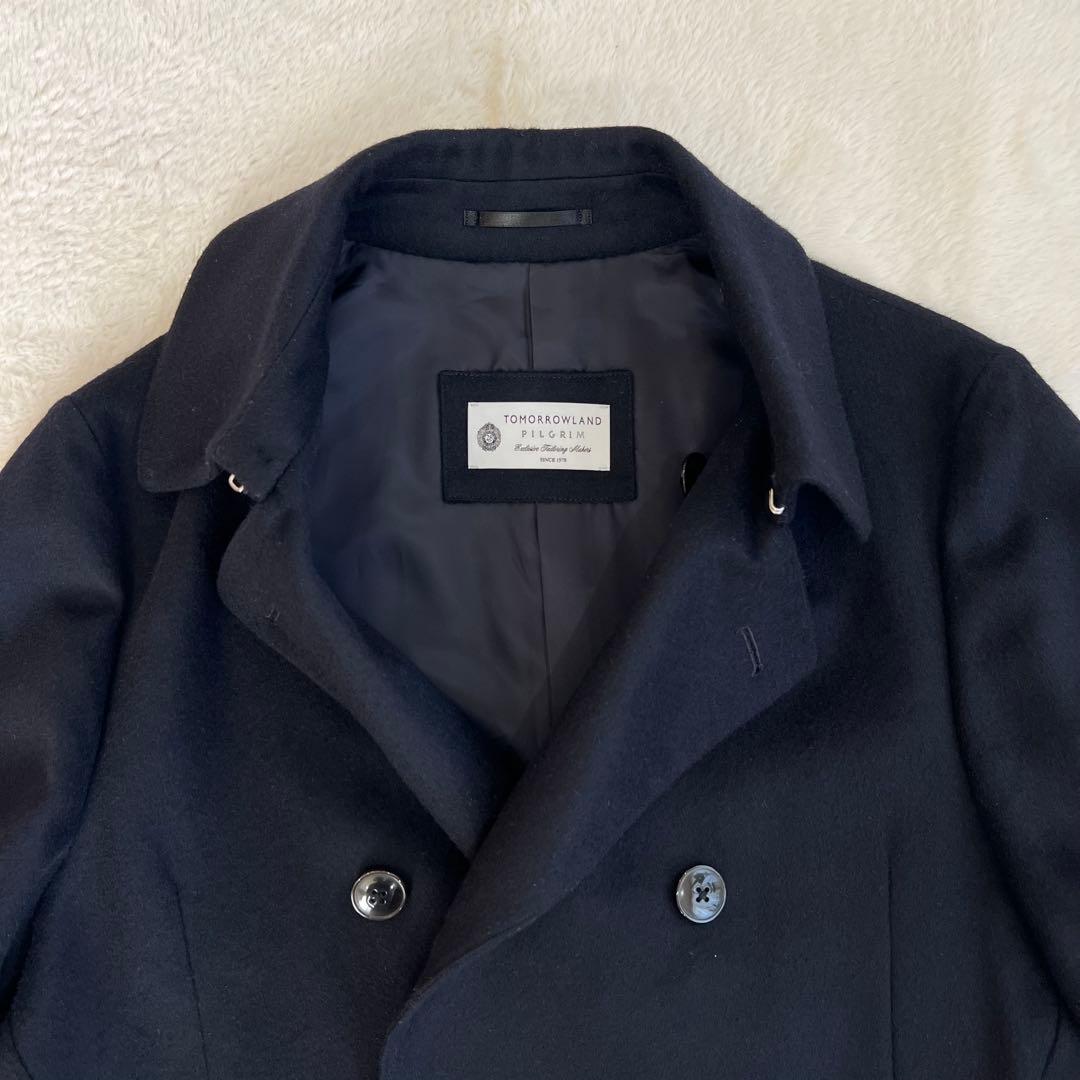 美品✨ トゥモローランド　ピルグリム　チェスターコート　カシミア ネイビー　48