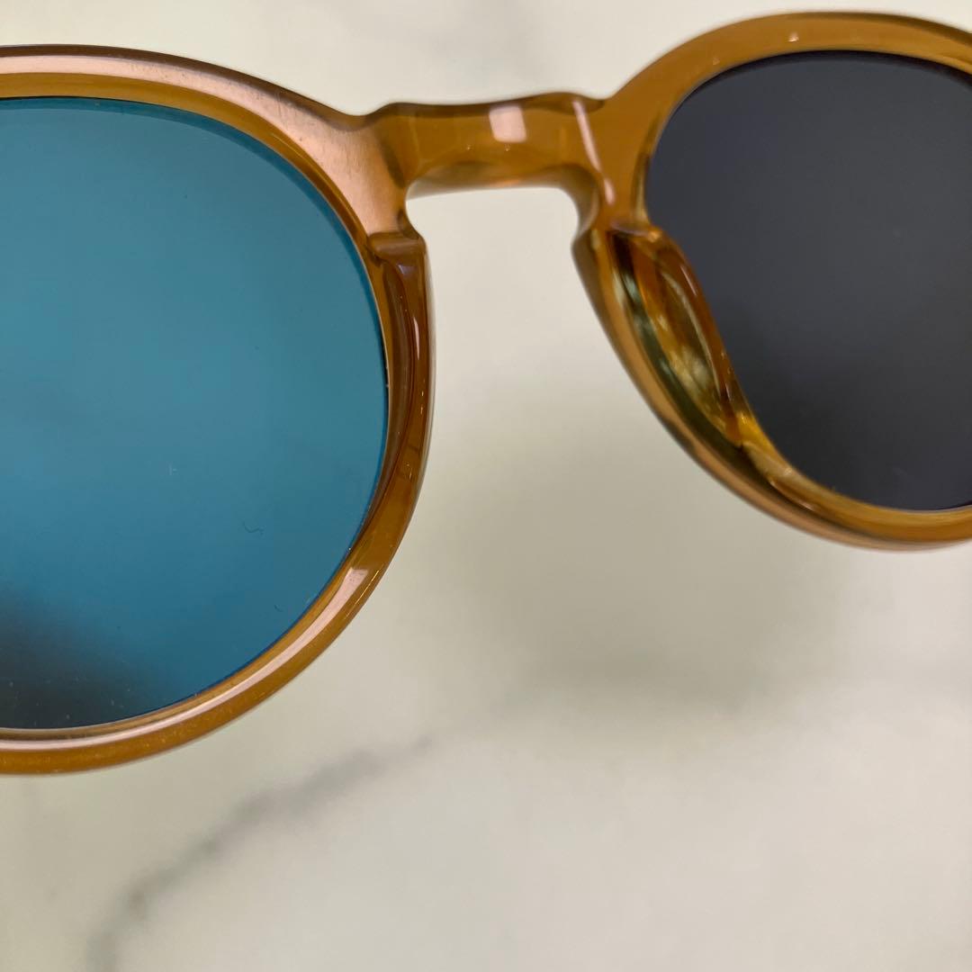 Yama10　MOSCOT クリアブラウン ラウンドサングラス