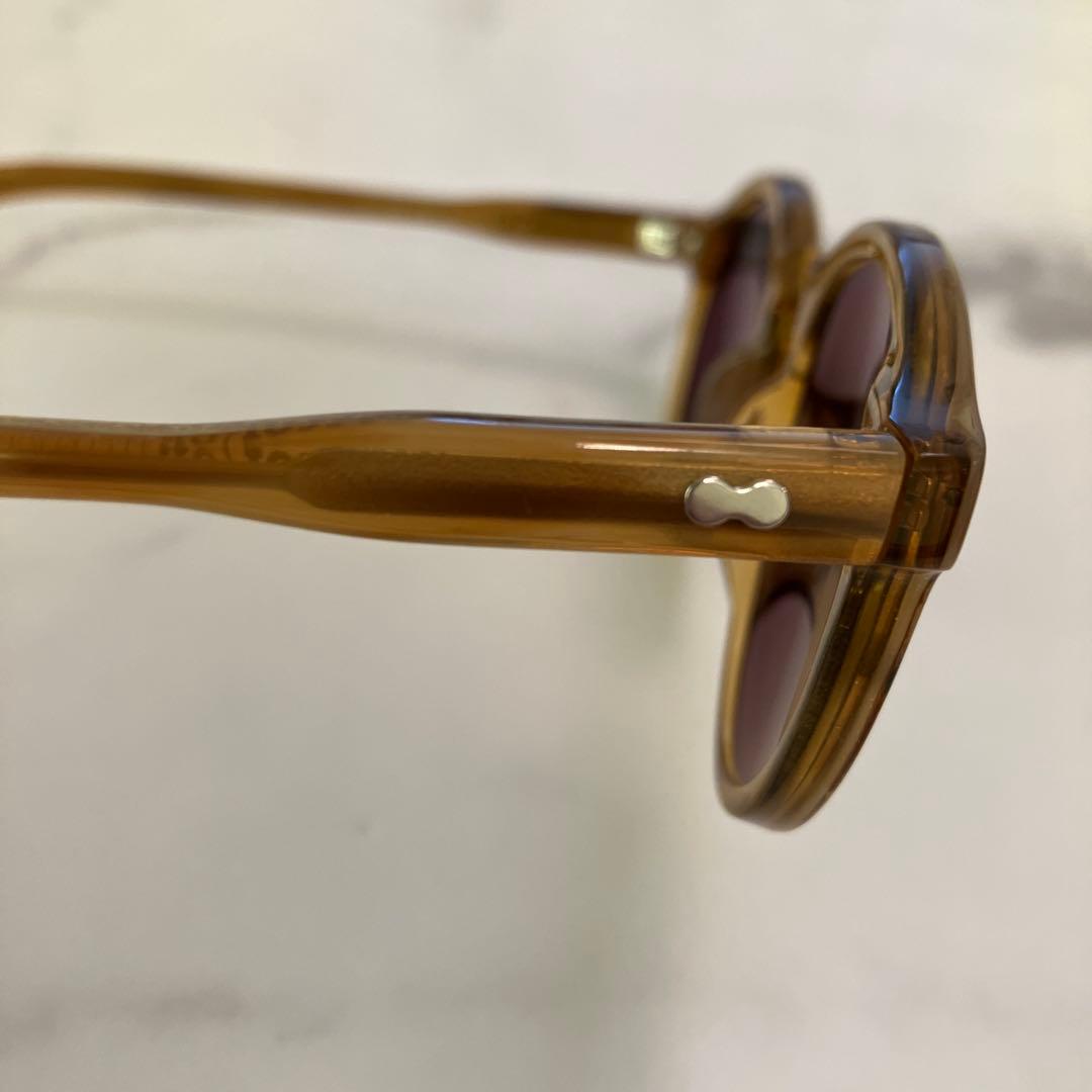 Yama10　MOSCOT クリアブラウン ラウンドサングラス