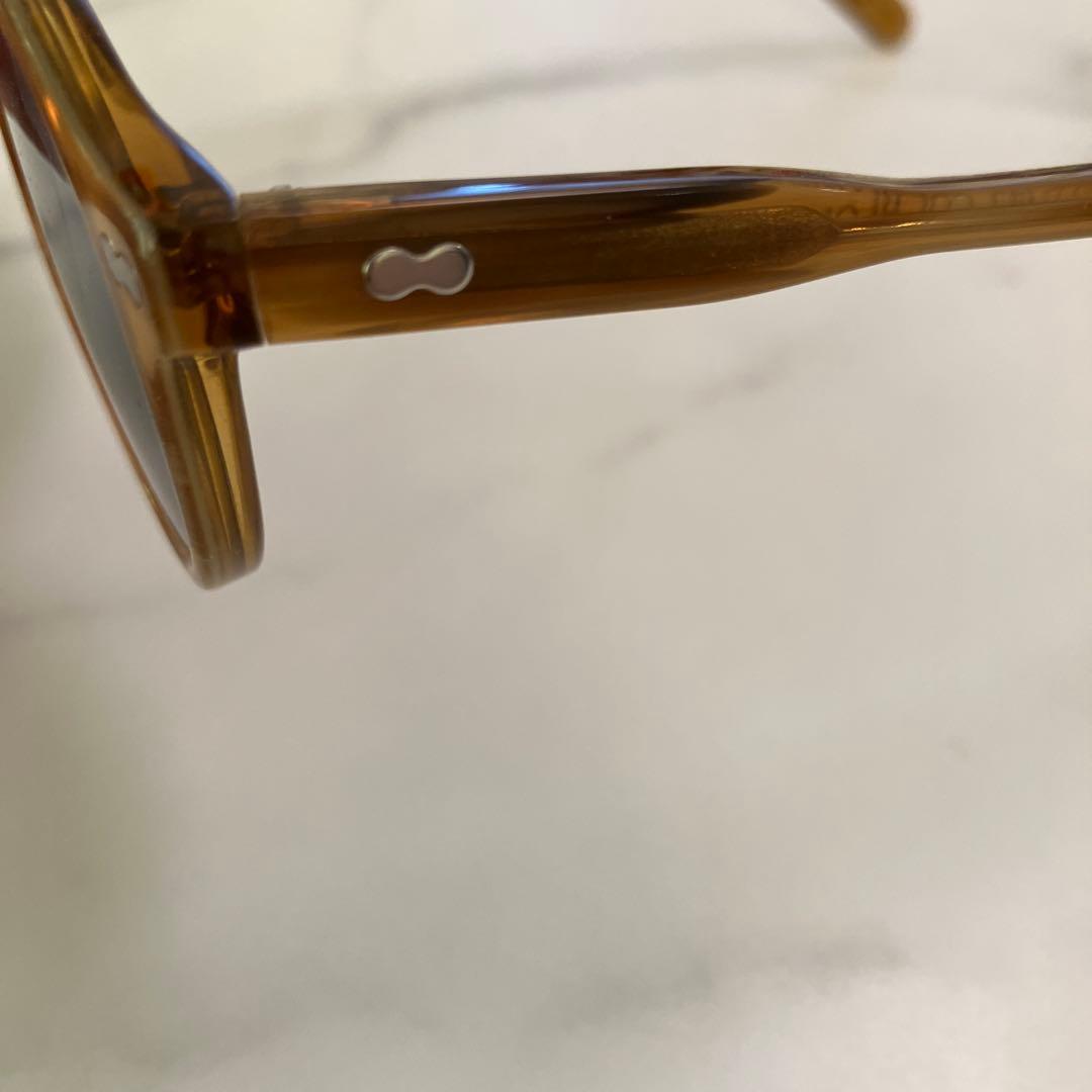 Yama10　MOSCOT クリアブラウン ラウンドサングラス