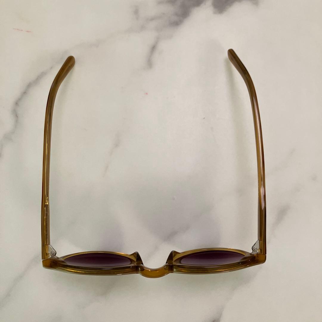 Yama10　MOSCOT クリアブラウン ラウンドサングラス