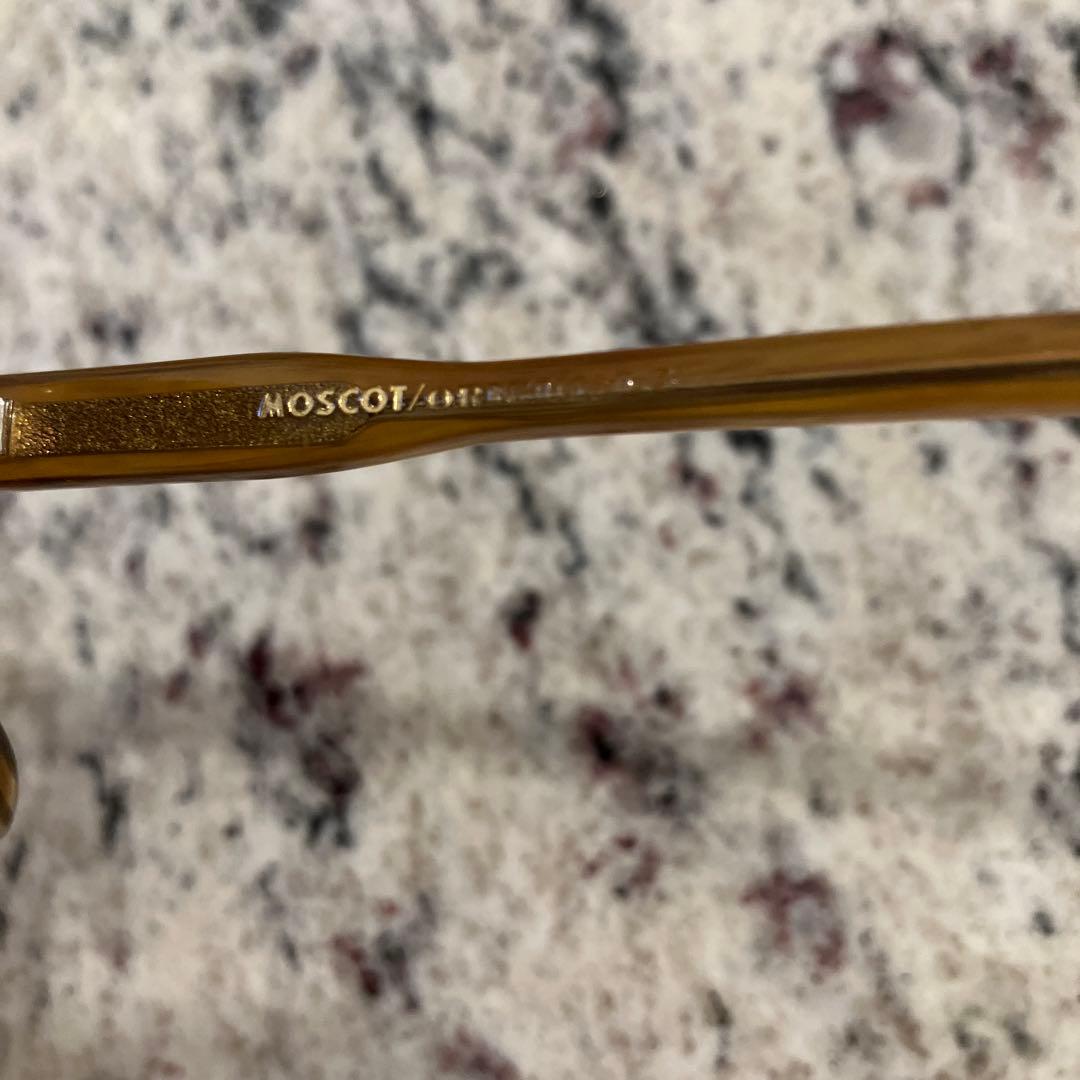 Yama10　MOSCOT クリアブラウン ラウンドサングラス