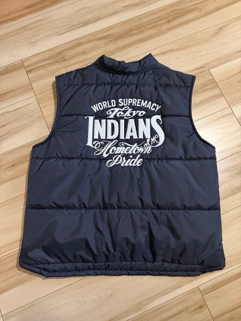 東京インディアンズ Lサイズ ダウンベスト　ネイビー