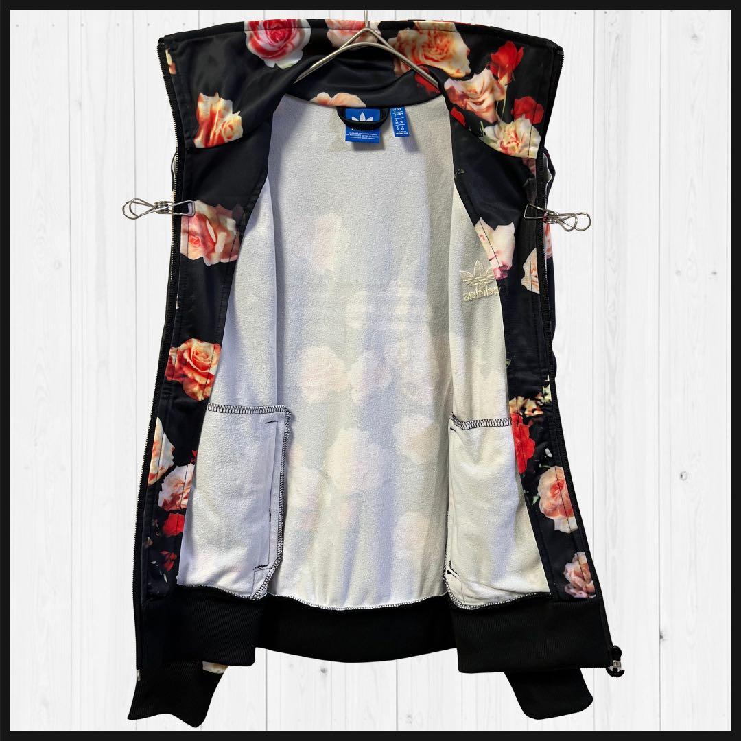 【即完売品】adidas　トラックジャケット　L　 ジャージ　花柄　バラ柄　刺繍