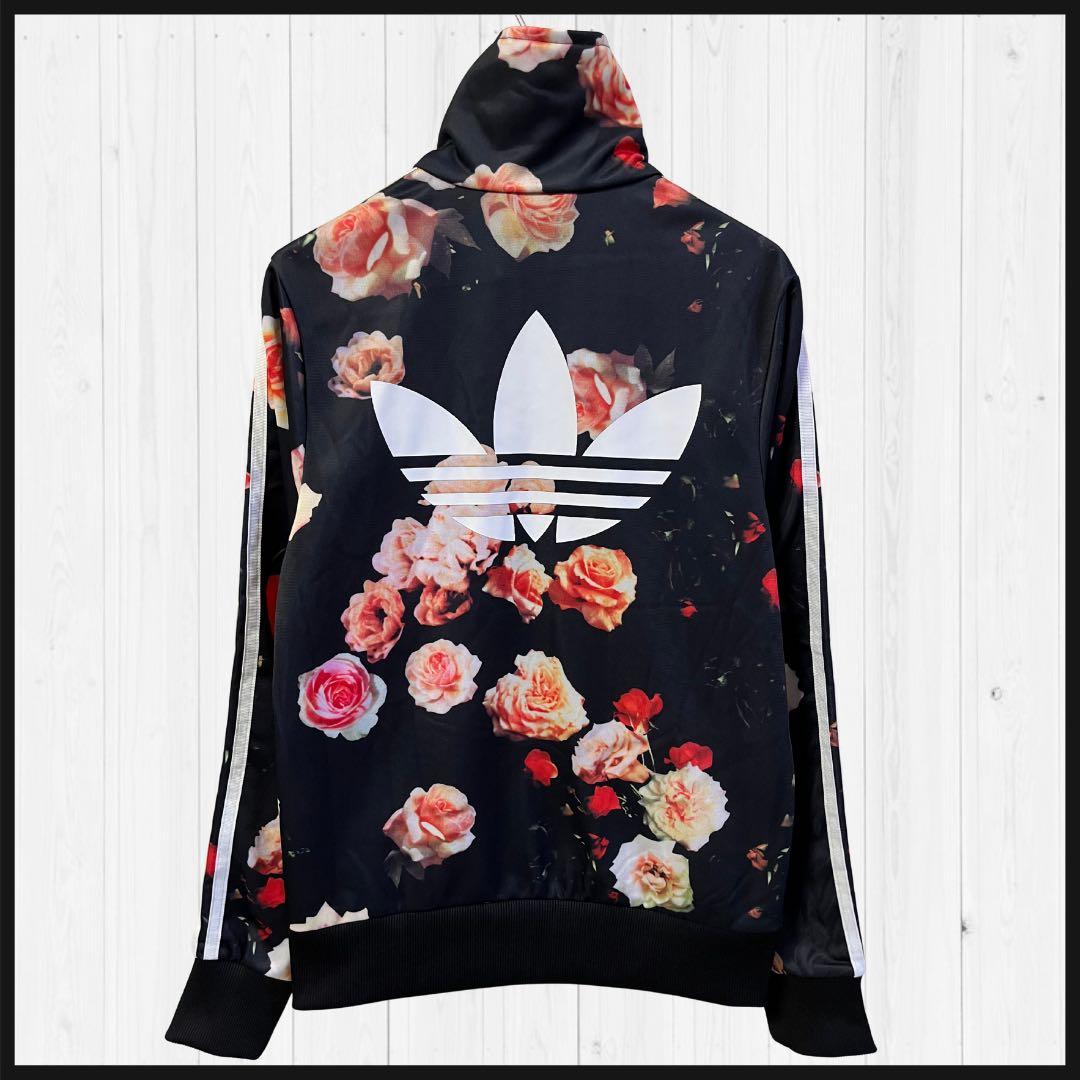 【即完売品】adidas　トラックジャケット　L　 ジャージ　花柄　バラ柄　刺繍