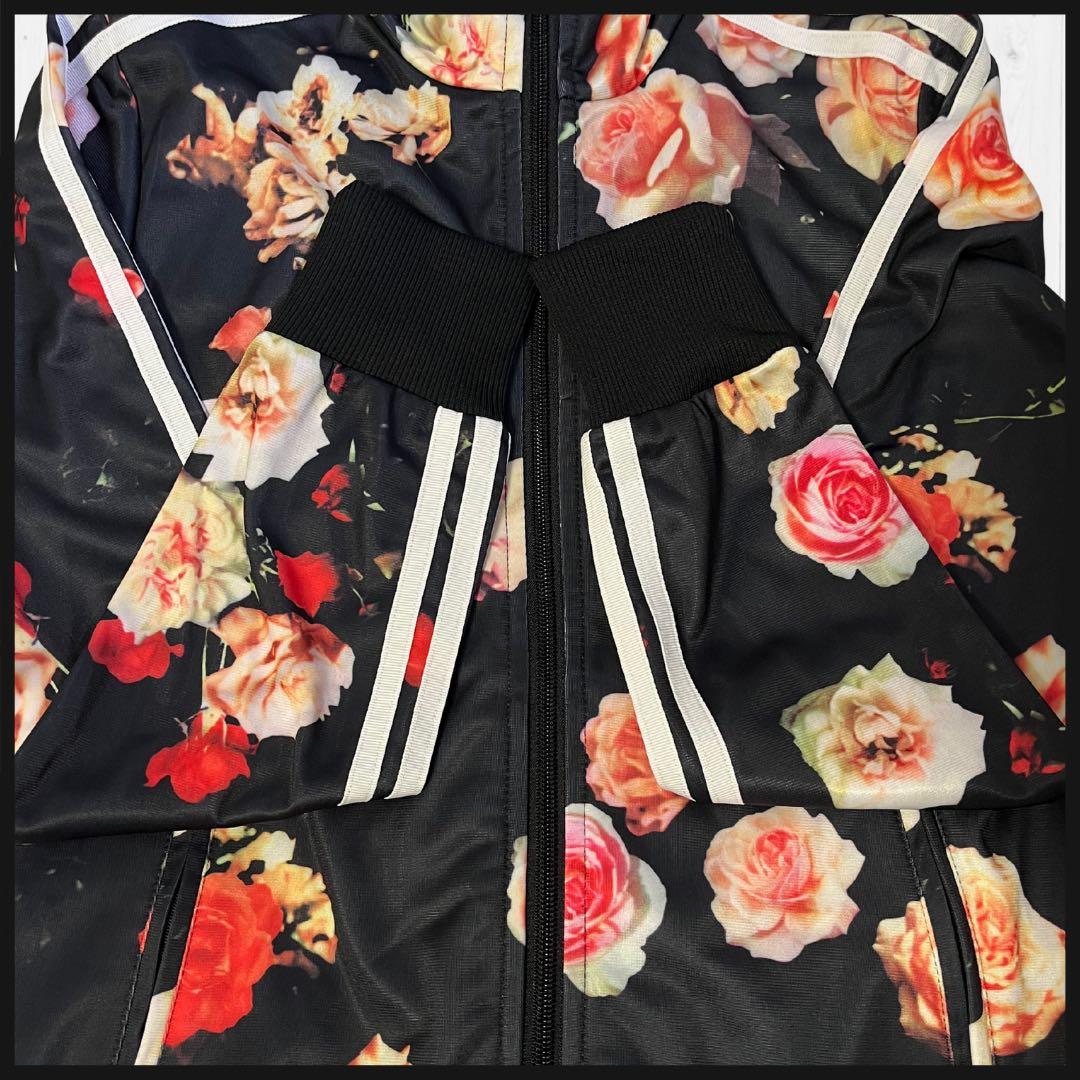 【即完売品】adidas　トラックジャケット　L　 ジャージ　花柄　バラ柄　刺繍