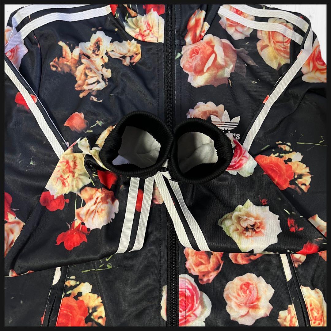 【即完売品】adidas　トラックジャケット　L　 ジャージ　花柄　バラ柄　刺繍