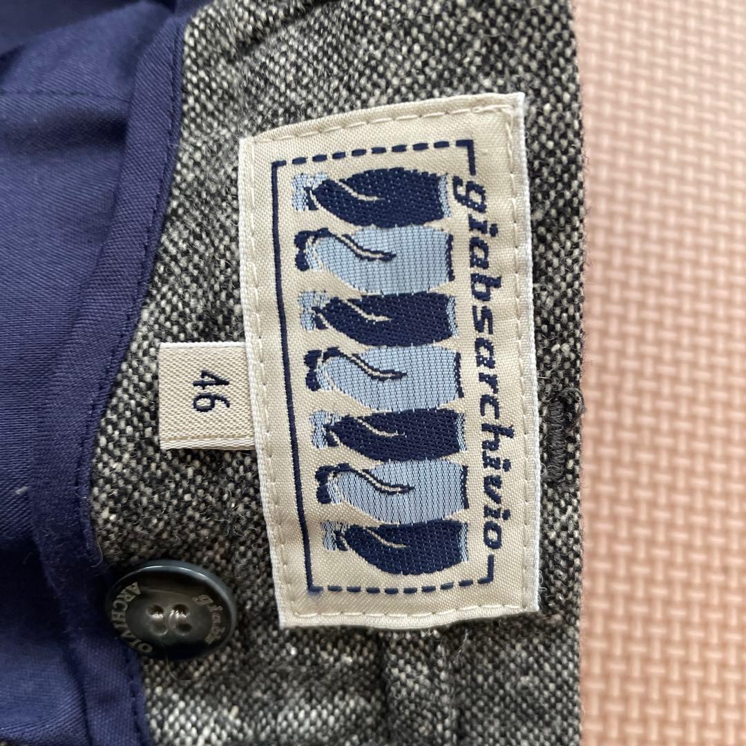 美品 ジャブスアルキヴィオ マサッチョ 46 グレイ ミックスファブリック