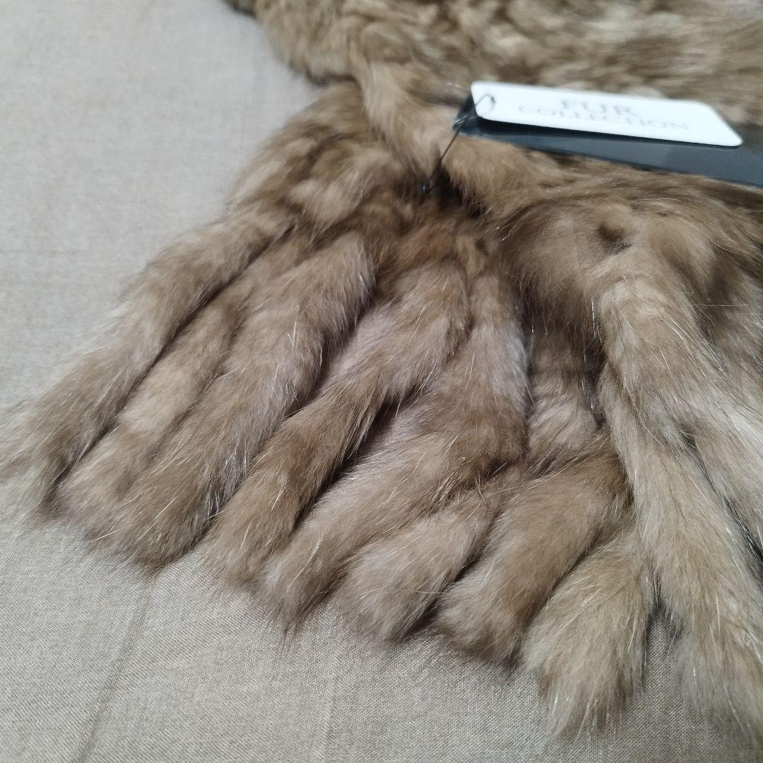 【定価13万／未使用タグ付】ロシアンセーブル マフラー ショール フリンジ