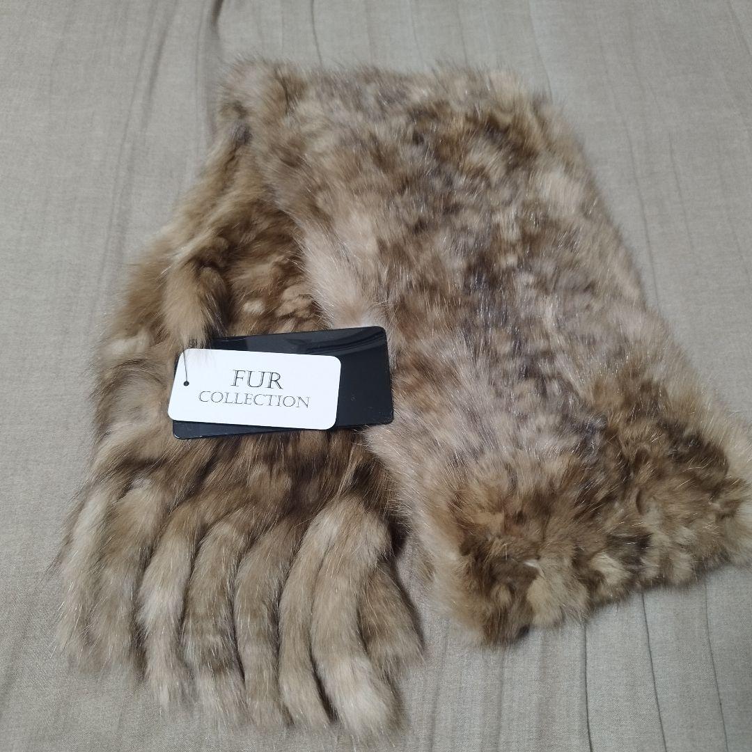 【定価13万／未使用タグ付】ロシアンセーブル マフラー ショール フリンジ