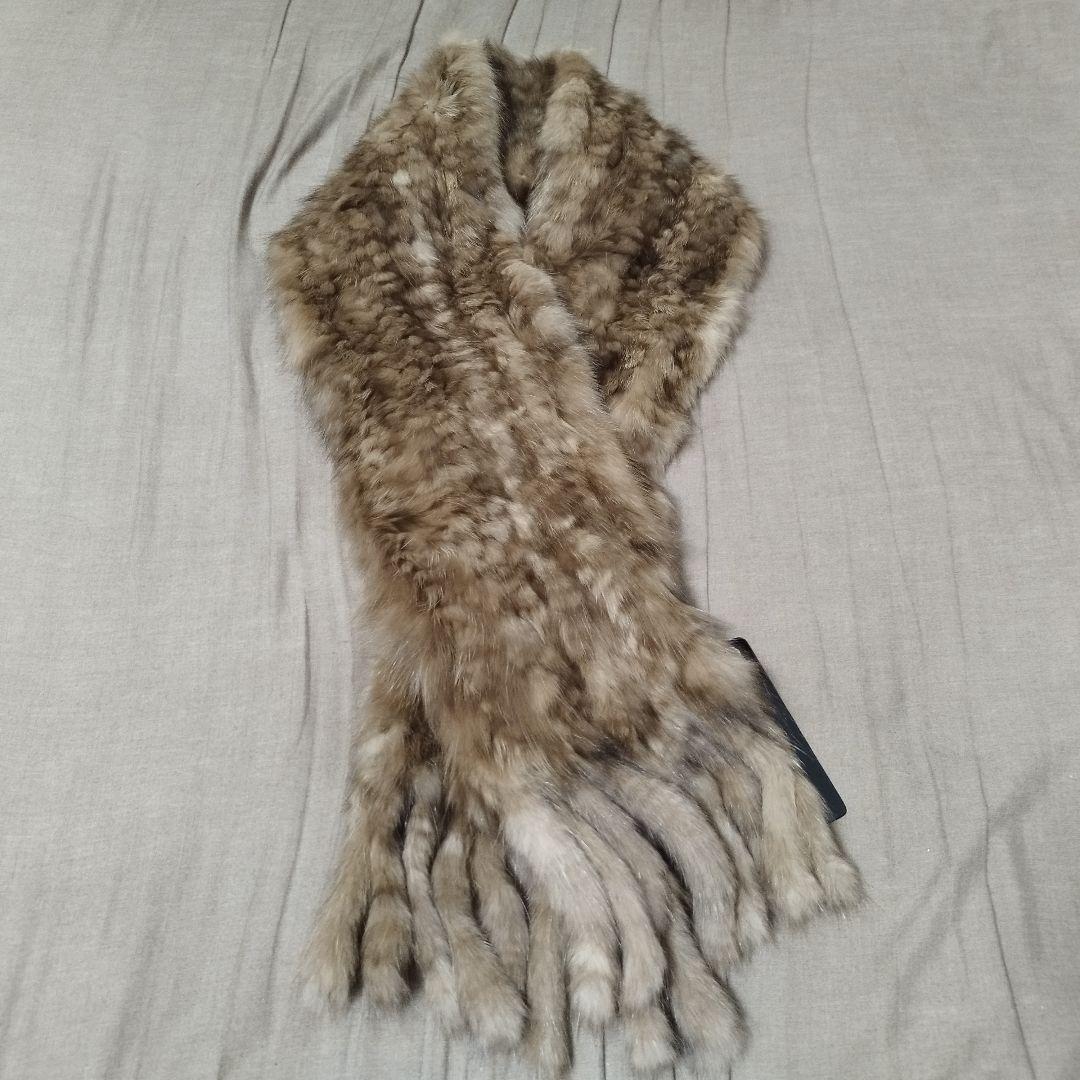 【定価13万／未使用タグ付】ロシアンセーブル マフラー ショール フリンジ